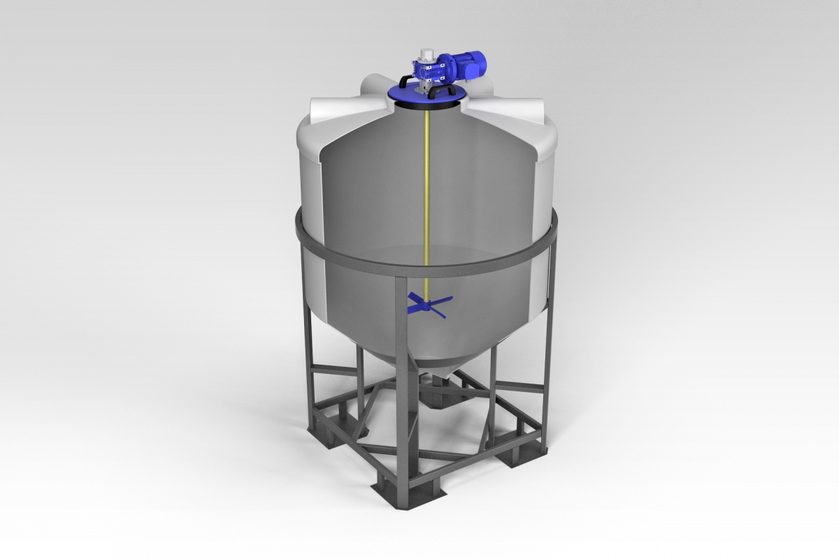 Емкость ФМ 1000 белый в обрешетке с лопастной мешалкой купить оптом и в  розницу | Balttara.ru - Саратов